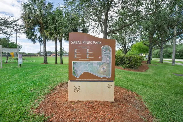 a view of an outdoor space and swimming pool