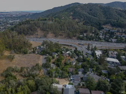 an aerial view of a city