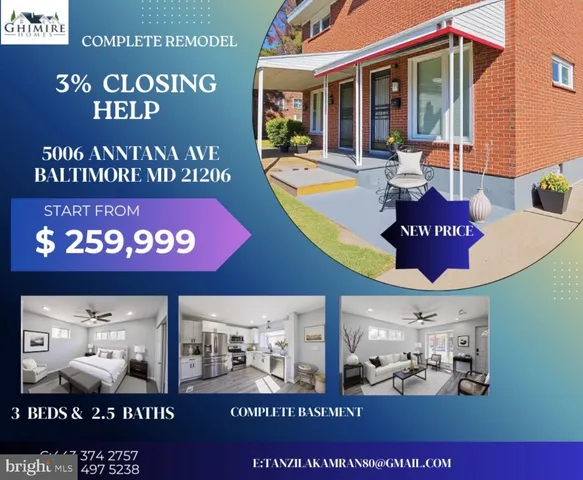 $259,999 | 5006 Anntana Avenue, Baltimore, MD 21206