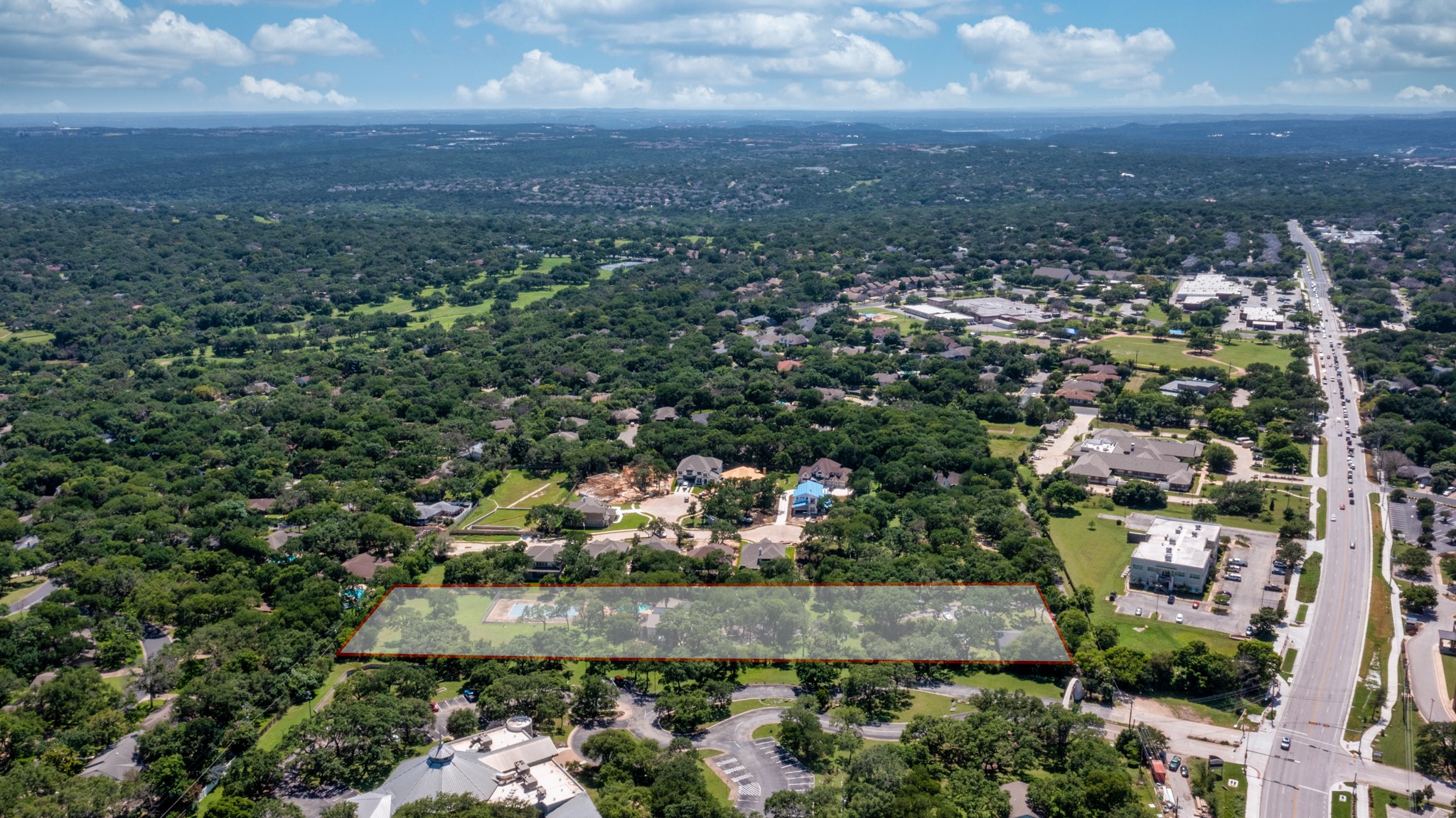 9911 Anderson Mill Road Austin, TX 78750 - Photo 29 of 29 Aerial view facing south on Anderson Mill.
Aerial view facing East. *Lot lines are not exact and are for illustration purposes only.
