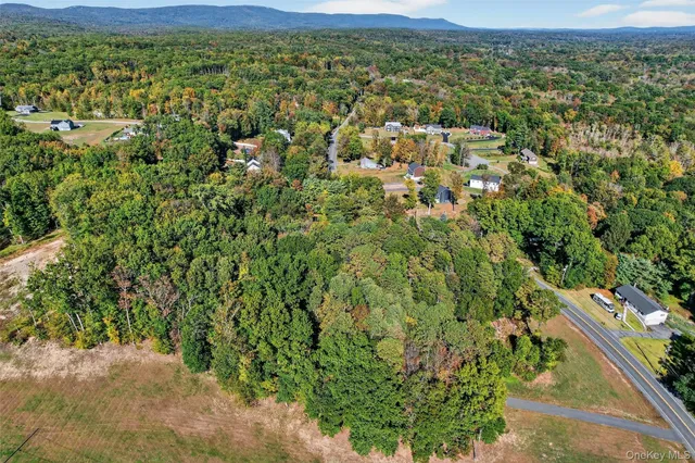 a view of a green field with lots of trees