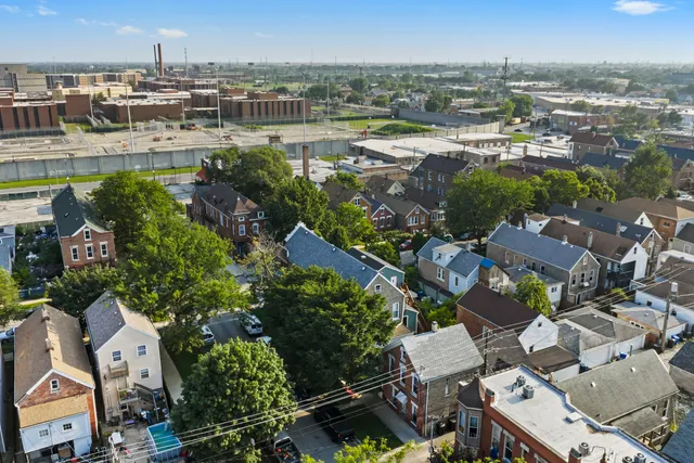 an aerial view of a city