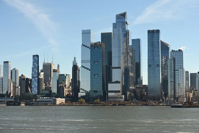 a view of a city with tall buildings