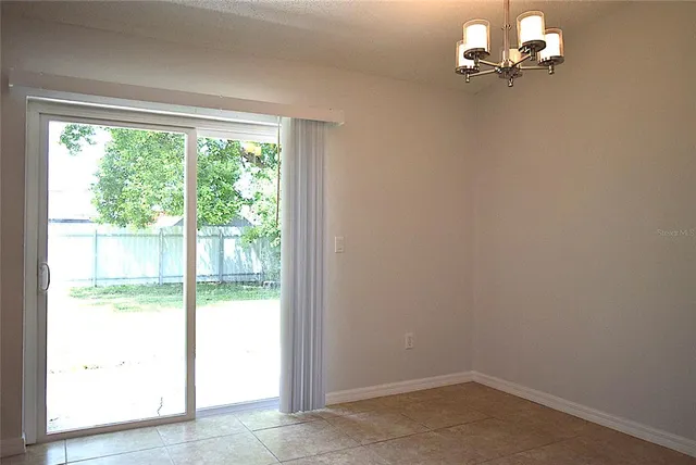a view of a chandelier in a room