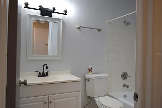 a view of a room with a door