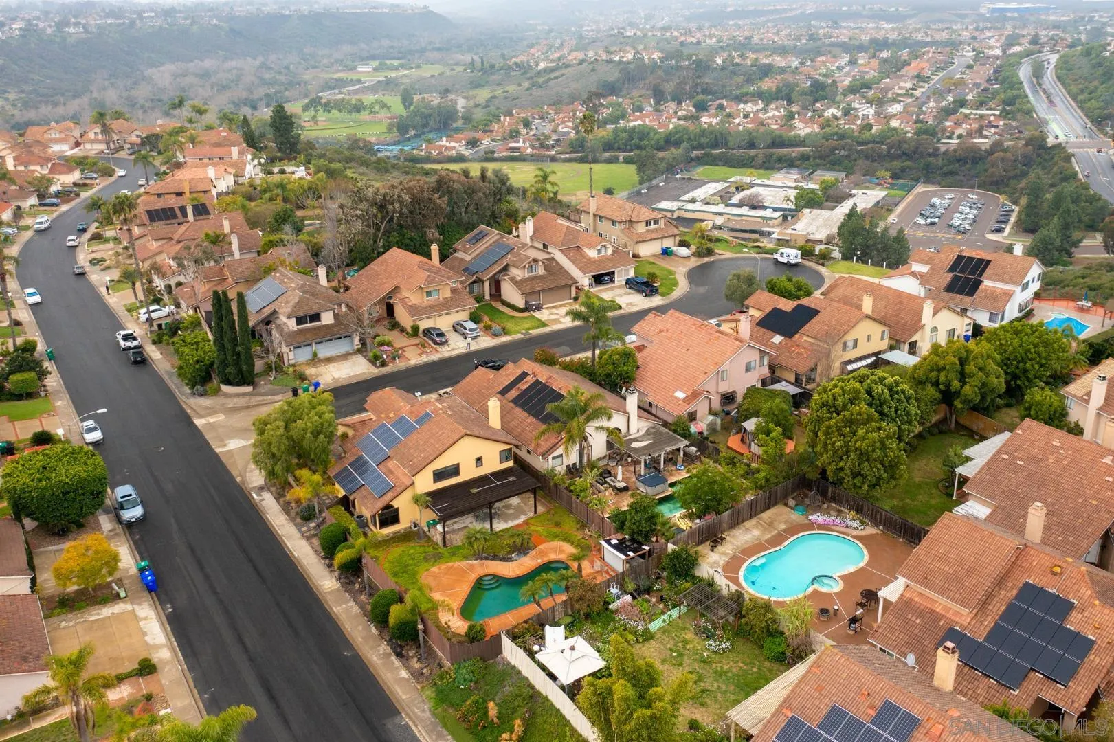 9342 Parus Point San Diego, CA 92129 - Photo 35 of 44 an aerial view of lake and residential houses with outdoor space