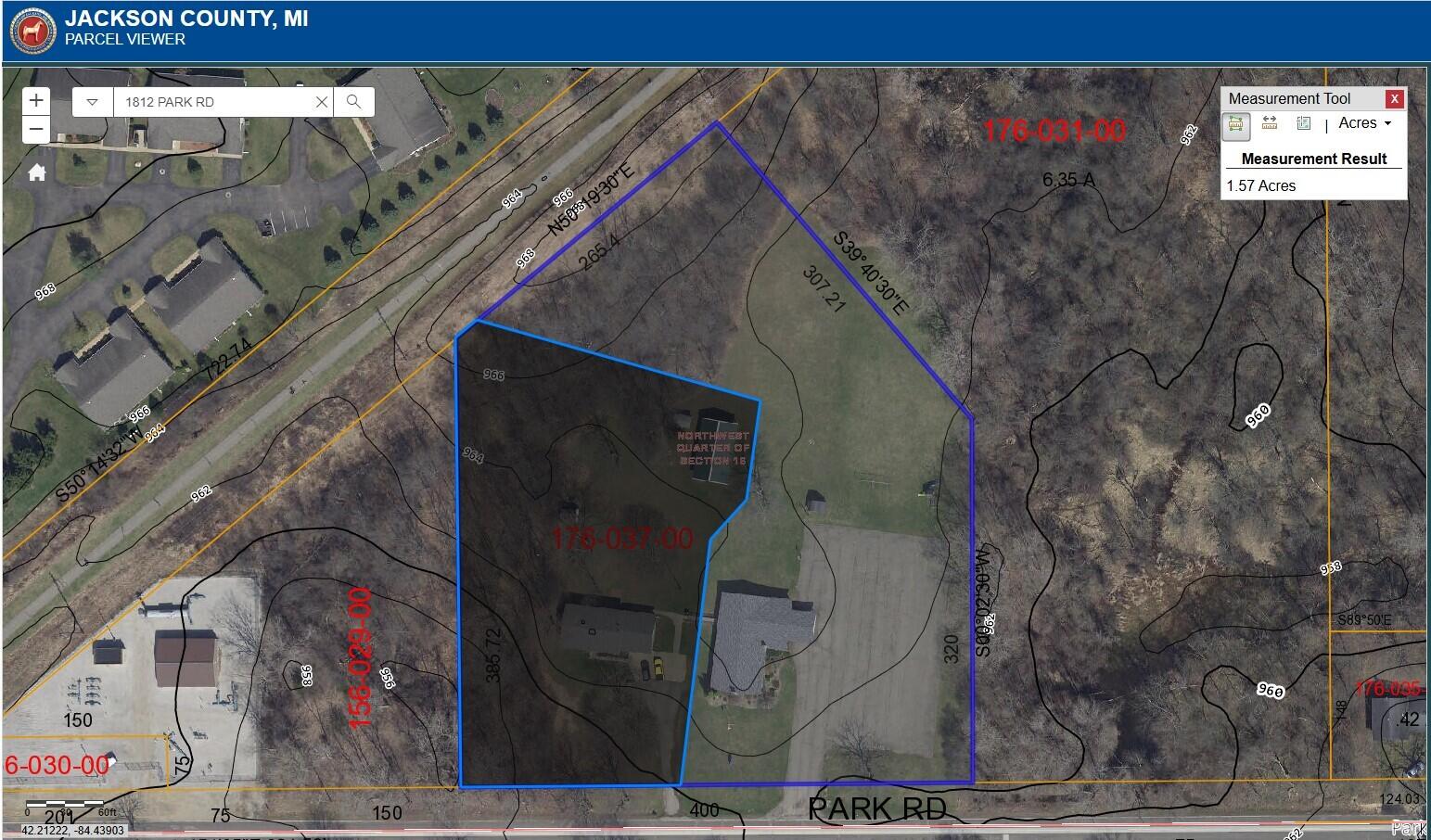 1812 Park Road Jackson, MI 49203 - Photo 54 of 62 Estimated Property Lines 1812 Park Rd