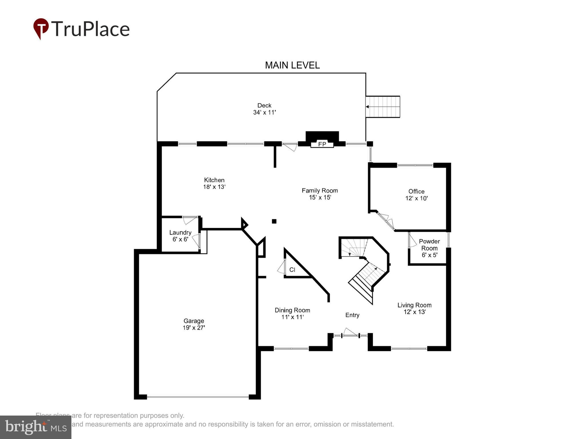 3707 Turn Back Trail Triangle, VA 22172 - Photo 55 of 55 Main level floor plan