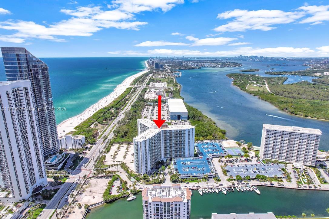 100 Bayview Drive, Unit 1223 Sunny Isles Beach, FL 33160 - Photo 25 of 34 a view of a city and lake