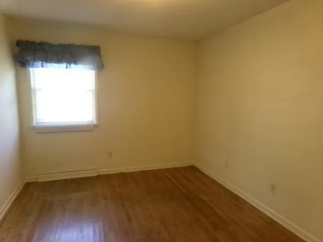 an empty room with a window
