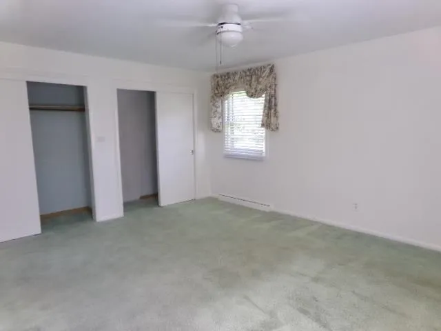 an empty room with a window