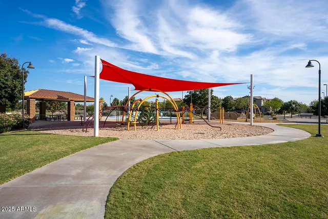 a view of a building with a big yard