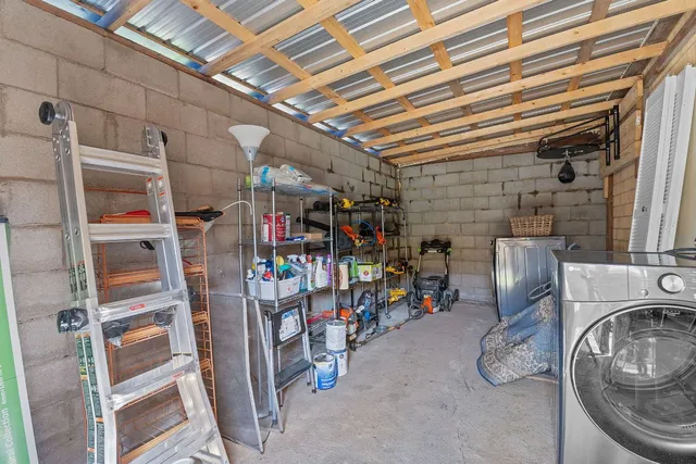 a view of storage and utility room