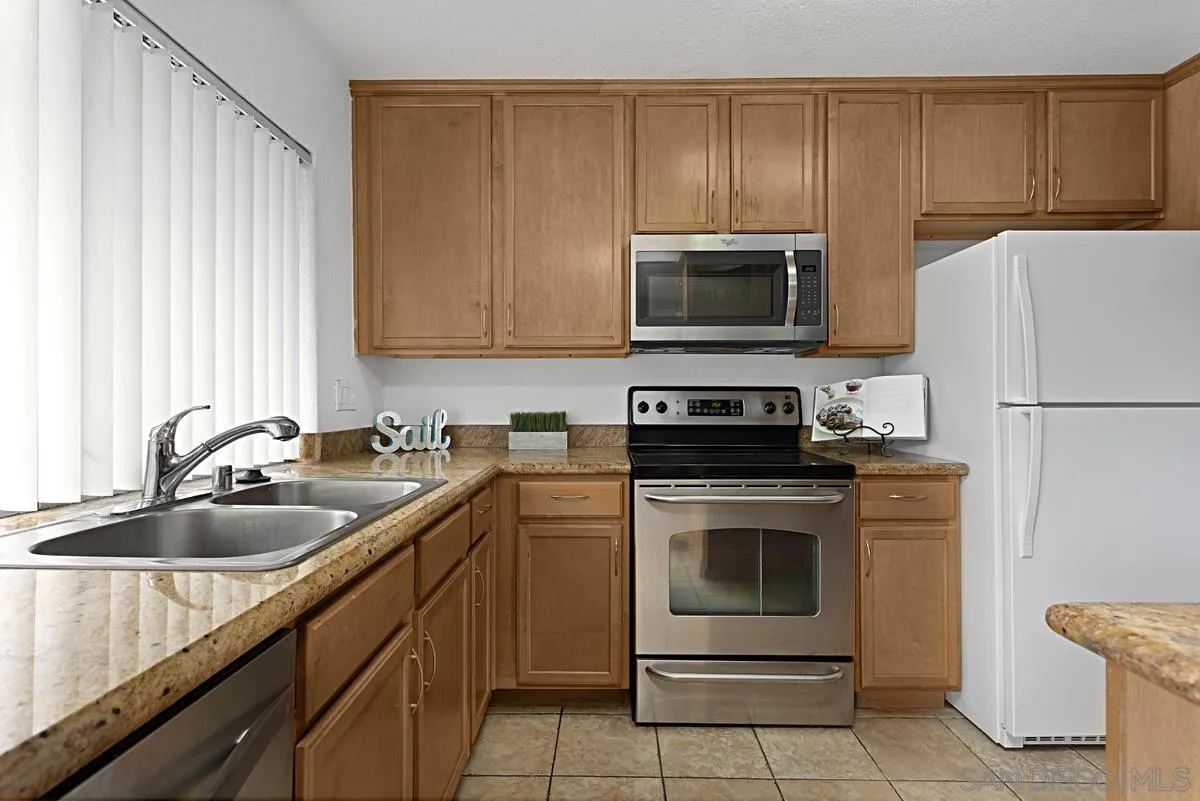 615 Fredricks Avenue, Unit 159 Oceanside, CA 92058 - Photo 13 of 26 a kitchen with a sink stove and microwave