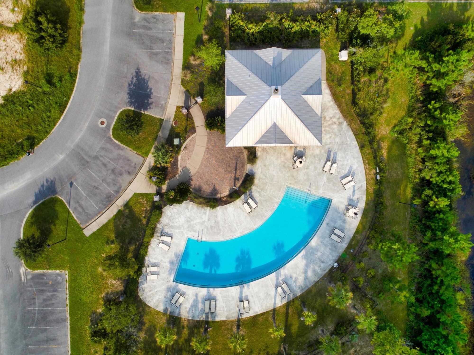 58 South Sand Palm Road, Unit LOT 40 Freeport, FL 32439 - Photo 25 of 34 an aerial view of a house with swimming pool