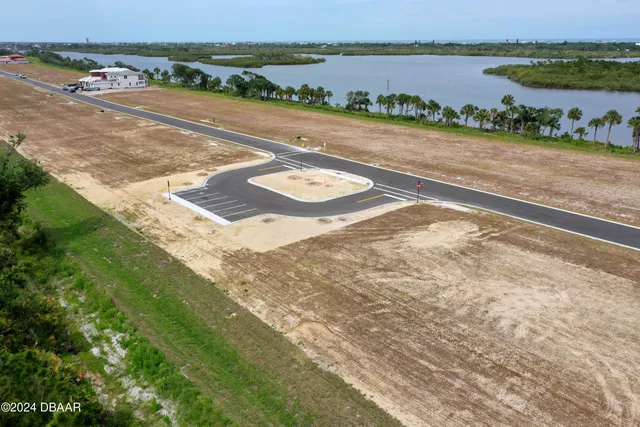 an empty room with lake view