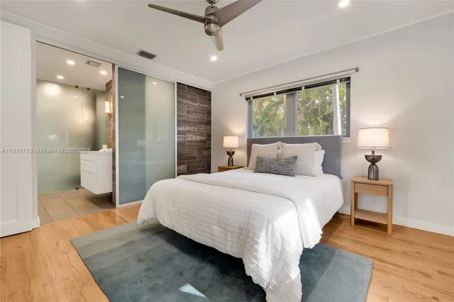 a view of a lake with a mountain in the background