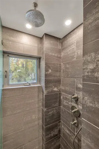 a view of a lake with a city