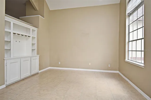 an empty room with a window