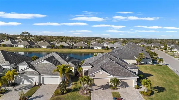 an aerial view of residential building with outdoor space