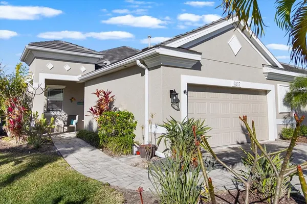 a view of a house with a patio