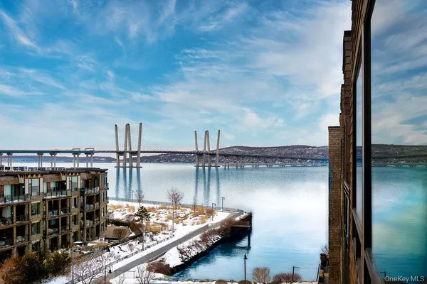 a view of a lake from a balcony