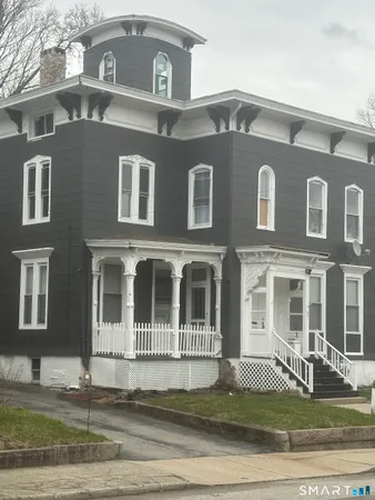 a front view of a building