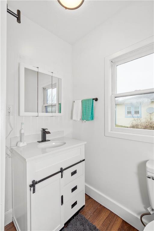 15 Maple Street Scenery Hill, PA 15360 - Photo 18 of 24 a bathroom with a sink vanity and a mirror