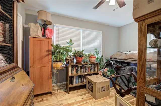 a room with furniture and a window