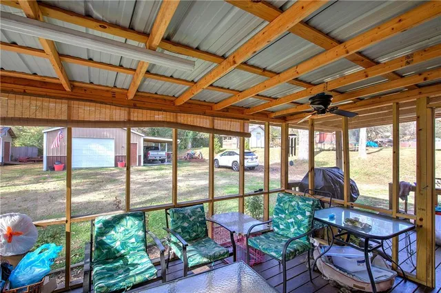 a living room filled with furniture