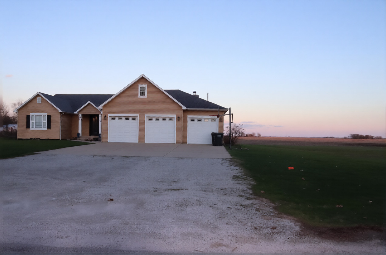 306 South 3rd Street Ashkum, IL 60911 - Photo 2 of 50 a front view of a house with a yard and garage