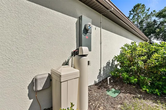 a aerial view of a house with a yard