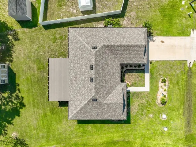an aerial view of multiple house