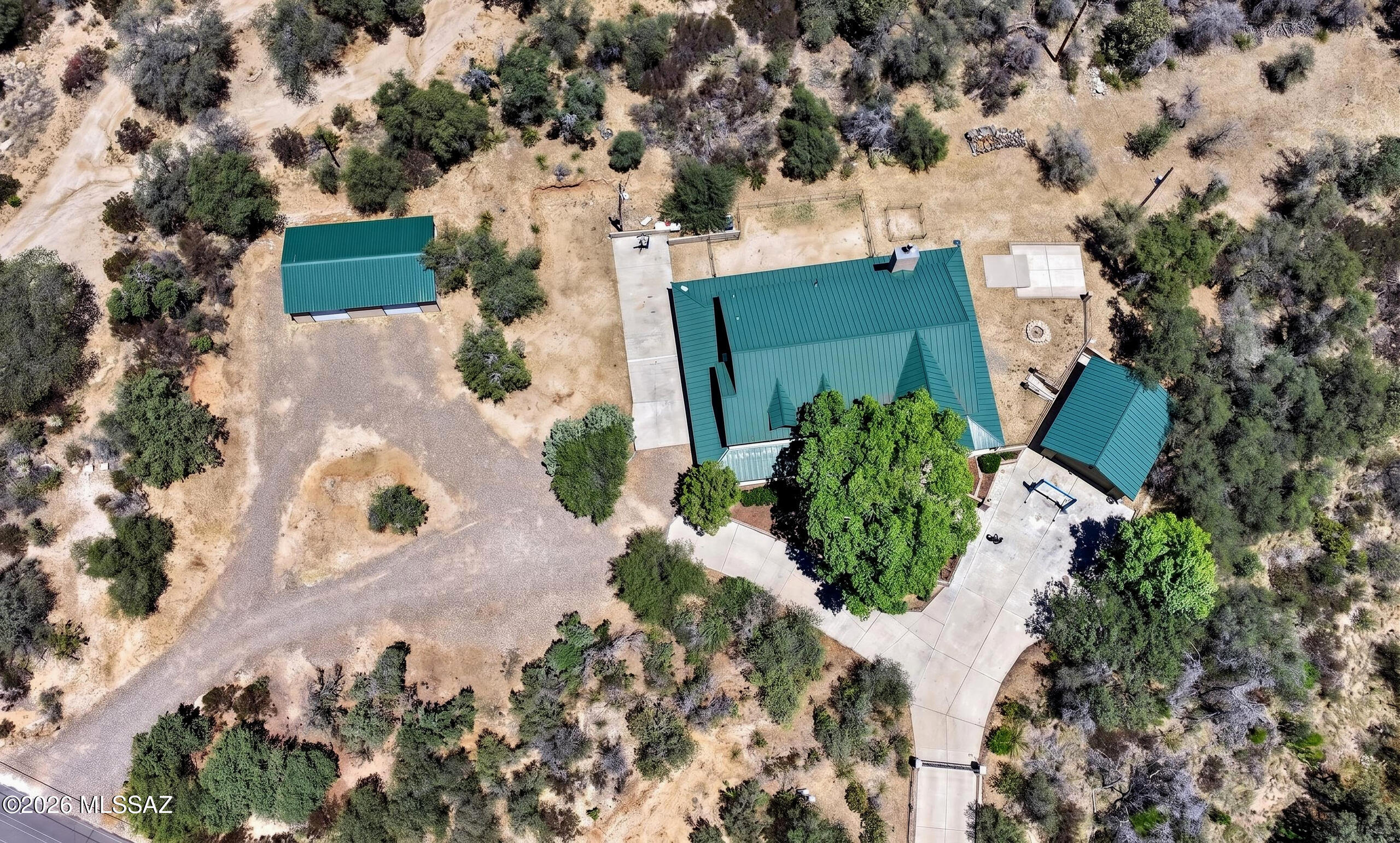 531 South Cody Loop Road Oracle, AZ 85623 - Photo 5 of 38 an aerial view of a house with a yard and a yard