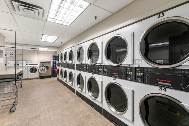 a view of a washer and dryer in a room