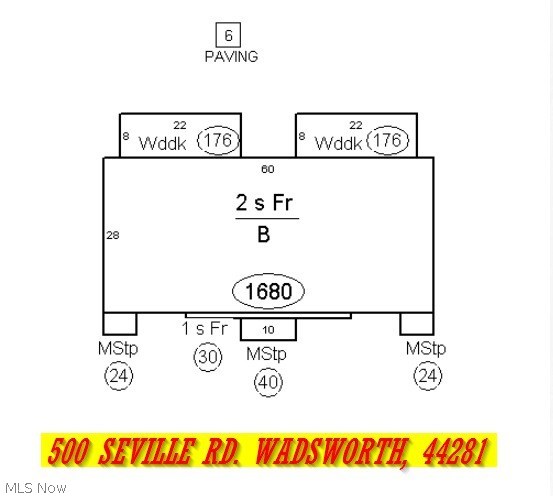 500 Seville Road Wadsworth, OH 44281 - Photo 2 of 16 500 SEVILLE RD. WADSWORTH OH 44281. AUDITOR'S SKETCH