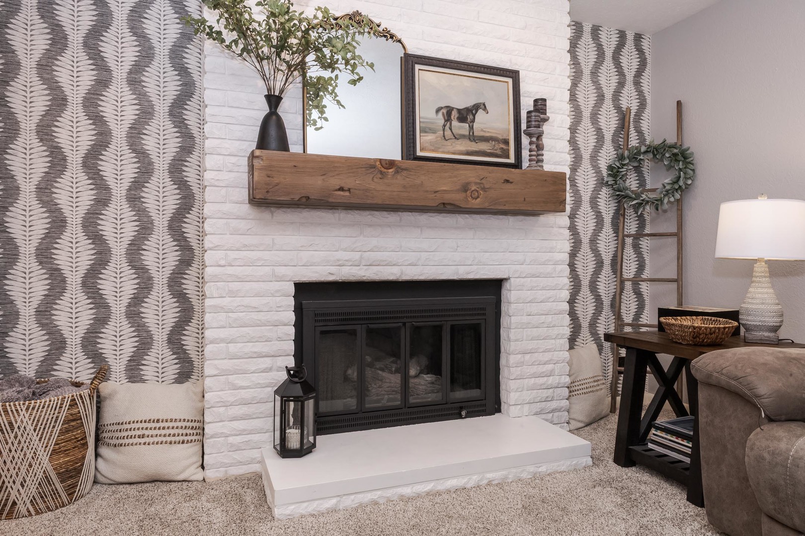 208 Foster Drive Normal, IL 61761 - Photo 6 of 32 a living room with furniture and a fireplace