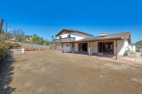 a view of a house with a patio