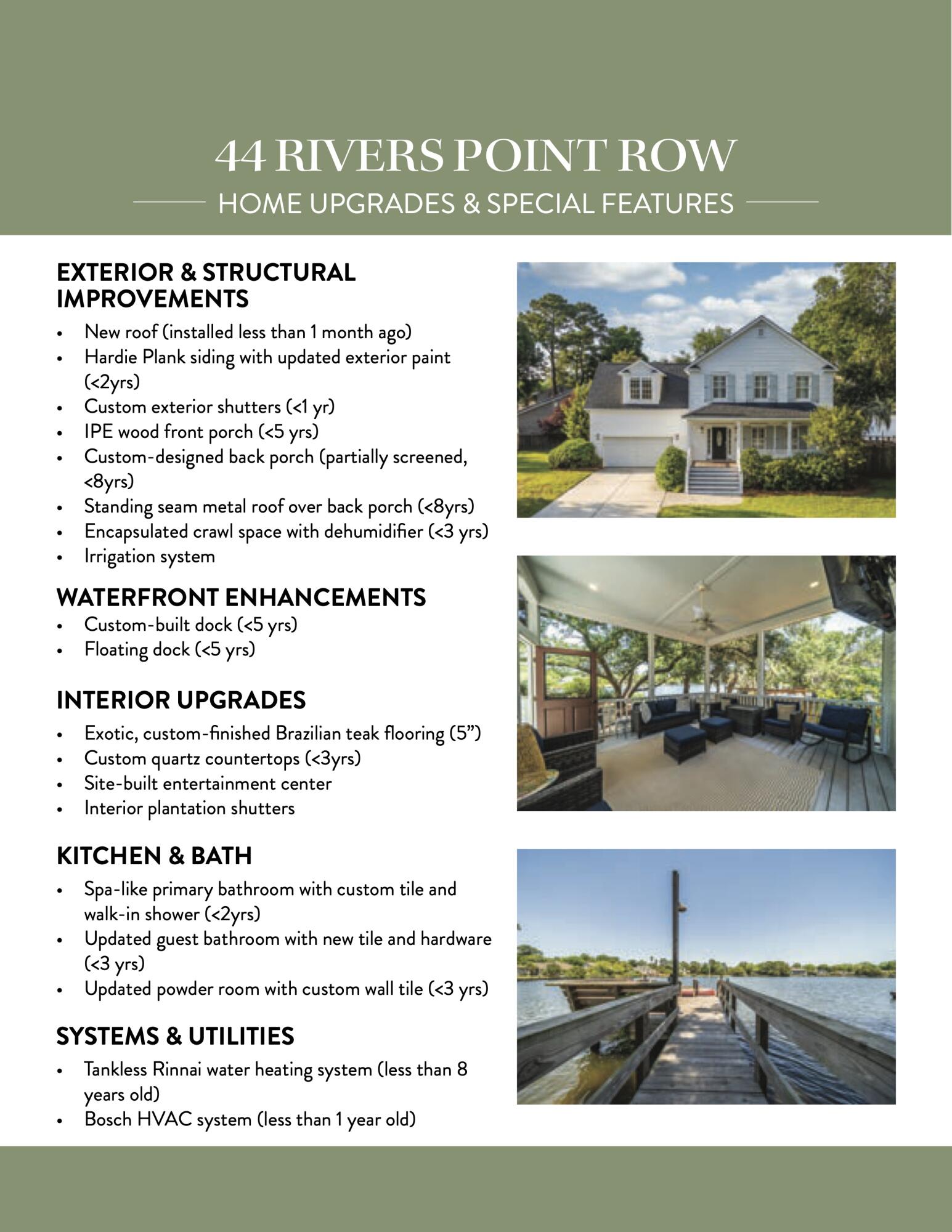44 Rivers Point Row Charleston, SC 29412 - Photo 58 of 58 44 Rivers Point Row - Home Upgrades UNBR
