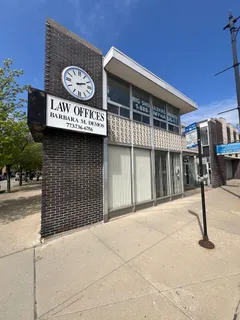 a view of a street with entryway