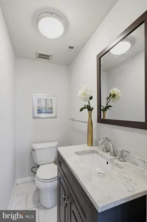 a view of a sink and a mirror