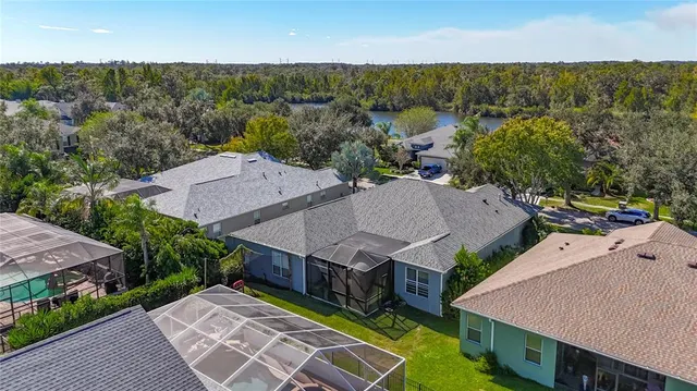 an aerial view of multiple house