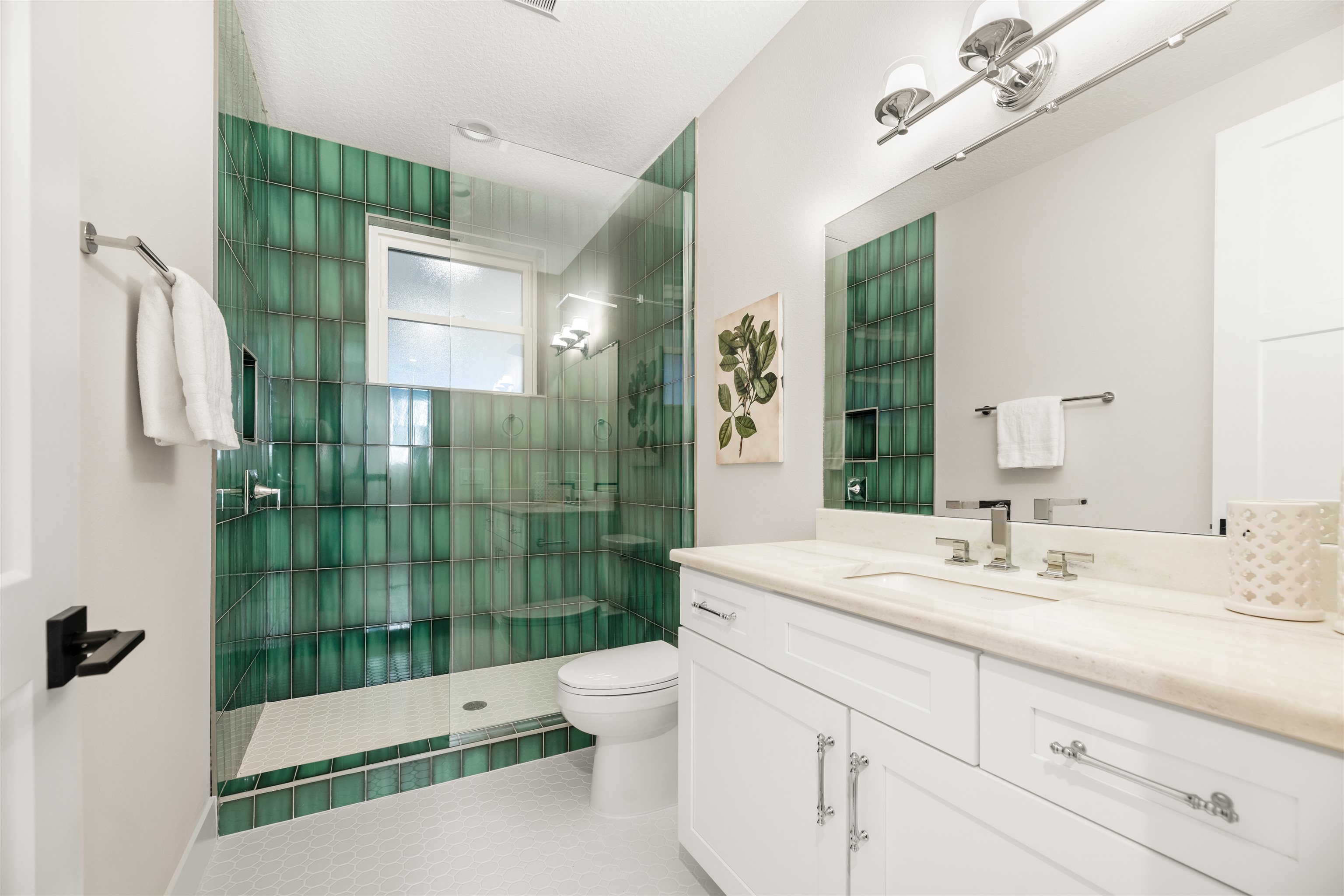 2549 Palm Avenue Flagler Beach, FL 32136 - Photo 36 of 70 a bathroom with a sink vanity granite toilet and shower