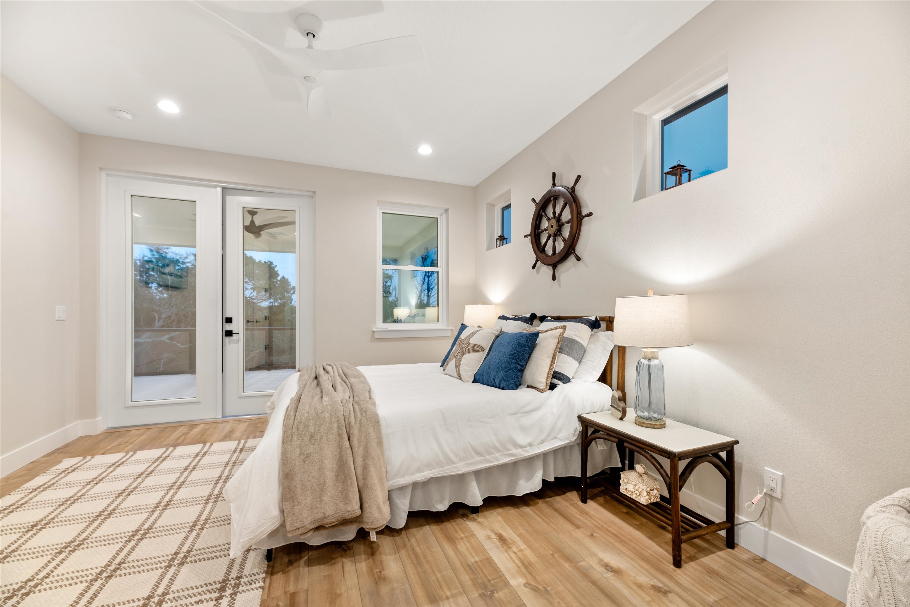 2549 Palm Avenue Flagler Beach, FL 32136 - Photo 59 of 70 a bedroom with a bed and wooden floor