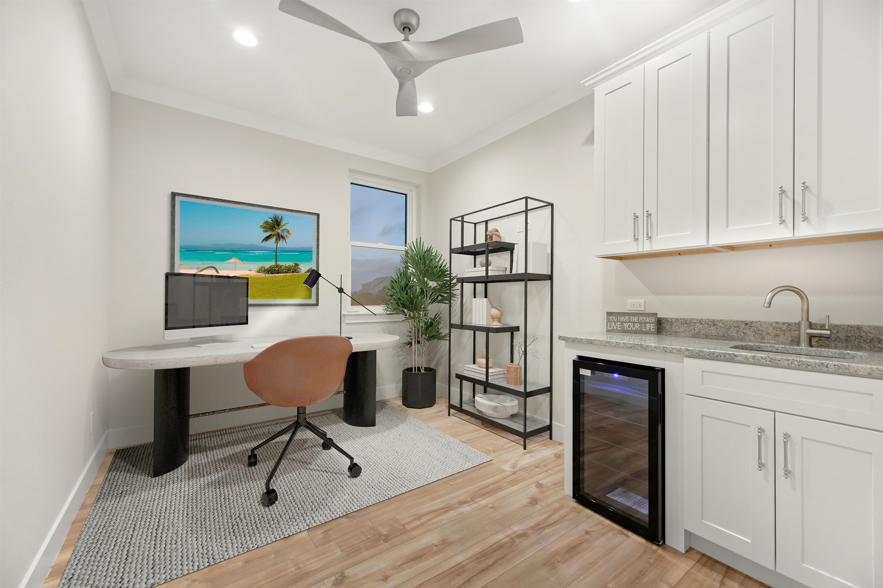 2549 Palm Avenue Flagler Beach, FL 32136 - Photo 69 of 70 a workspace with furniture window and wooden floor