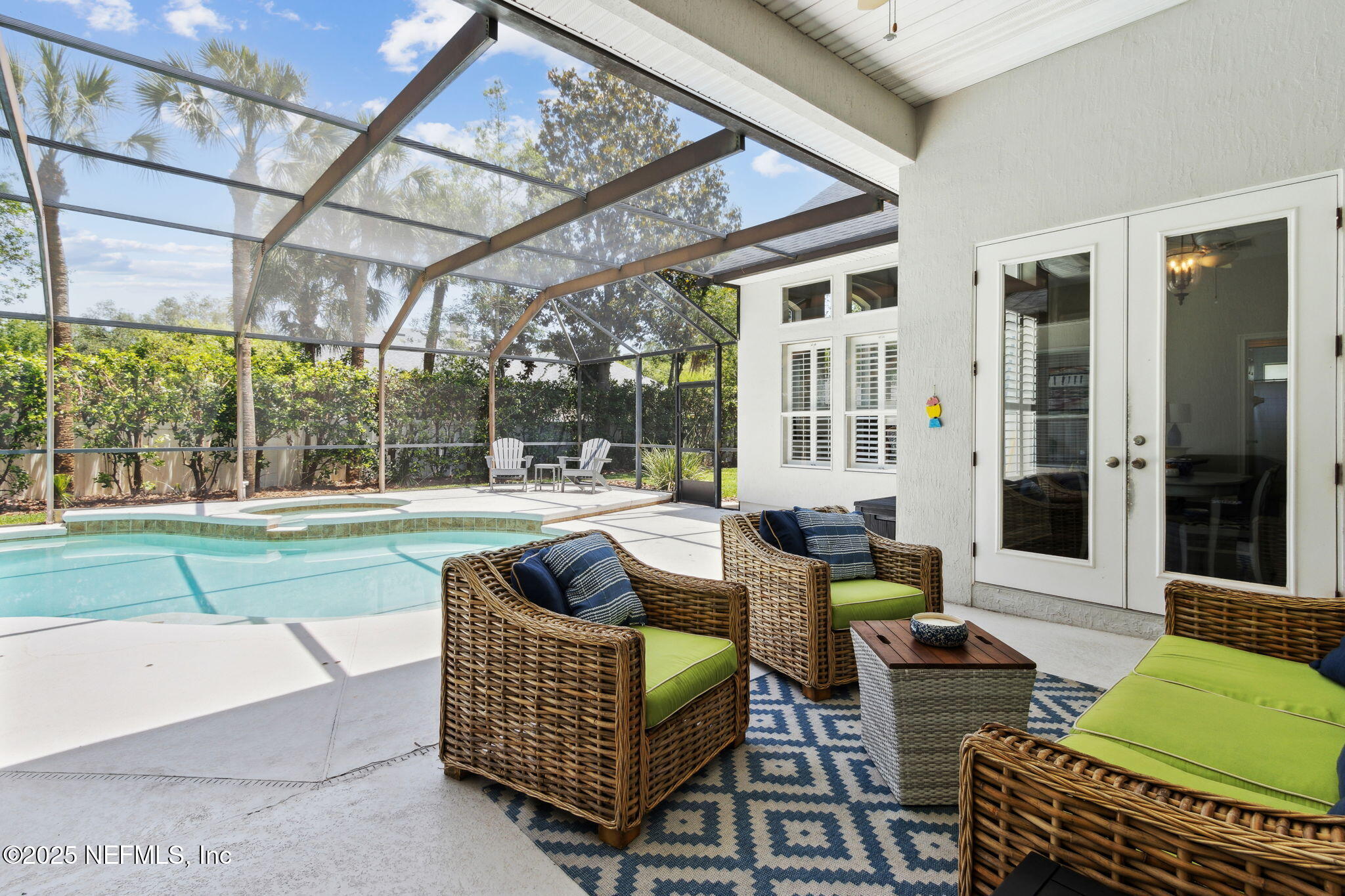 724 Piney Place St. Johns, FL 32259 - Photo 56 of 103 Backyard pool view/screen lanai