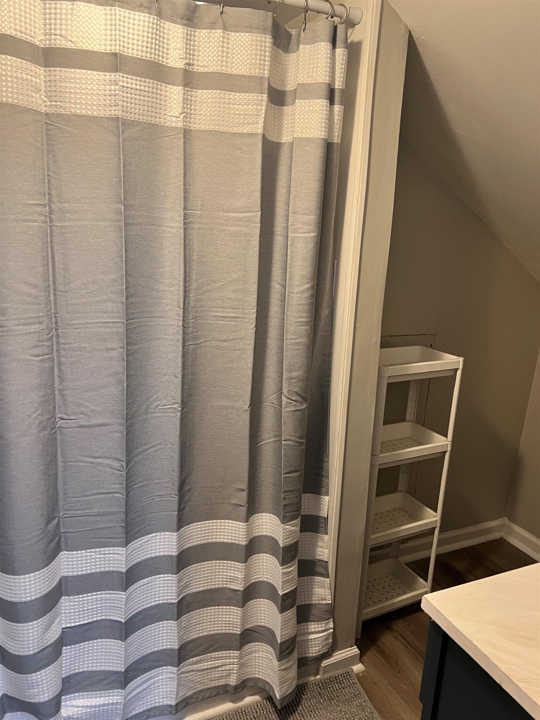 549 South Rowlett Street Collierville, TN 38017 - Photo 15 of 27 a bathroom with a sink and a shower curtain