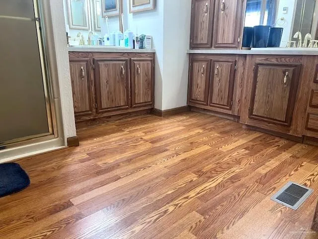 a view of a kitchen from a windows