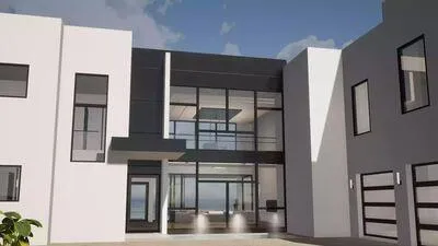 a view of a entryway of the house