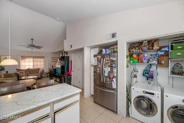 a view of a storage and utility room